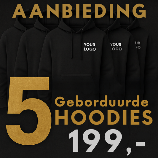 Geborduurde Hoodie 5x
