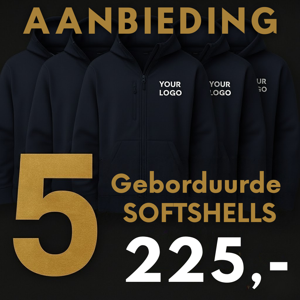 Geborduurde Softshell Jacket 5x