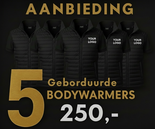 Geborduurde Bodywarmer 5x