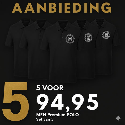 MEN Premium POLO geborduurd (5 x)